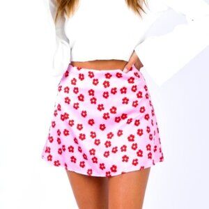 Princess Polly Floral‎ Pink and Red Skirt Size 12